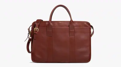 Frank Clegg Bound Edge Zip-Top Briefcase