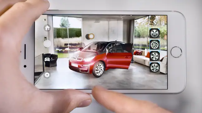 BMW i Visualizer App augmented reality showroom