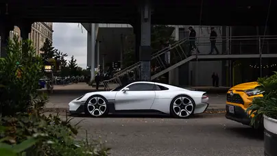 The Porsche Mission S in profile