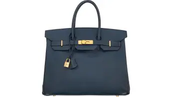 Hermès Bleu Marine Courchevel Leather Birkin Bag Twice by Jane Birkin