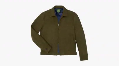 Sid Mashburn Scrambler Jacket Olive Harris Tweed