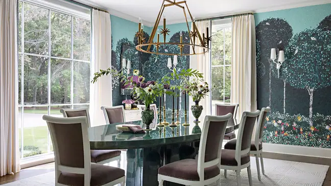 Memphis design dining room