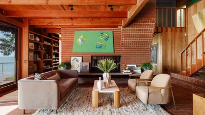 Susman House Faria Beach Ventura living room