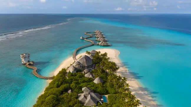 Soneva Secret aerial shot