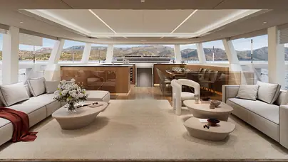 Lionel Messi Sunreef 88 Ultima Catamaran salon